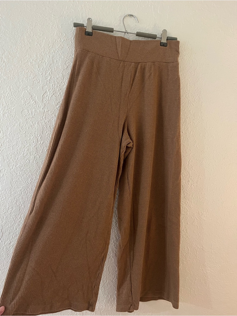 Abercrombie & Fitch Waffle Lounge Wide Leg Pants and Henley Tee Set - Picture 3 of 9